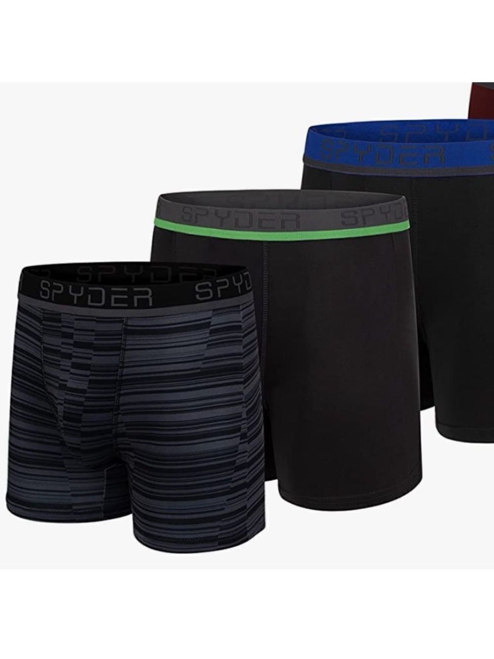 Spyder M Performance Boxer Briefs Polyester Spandex Lightweight Pack of 4